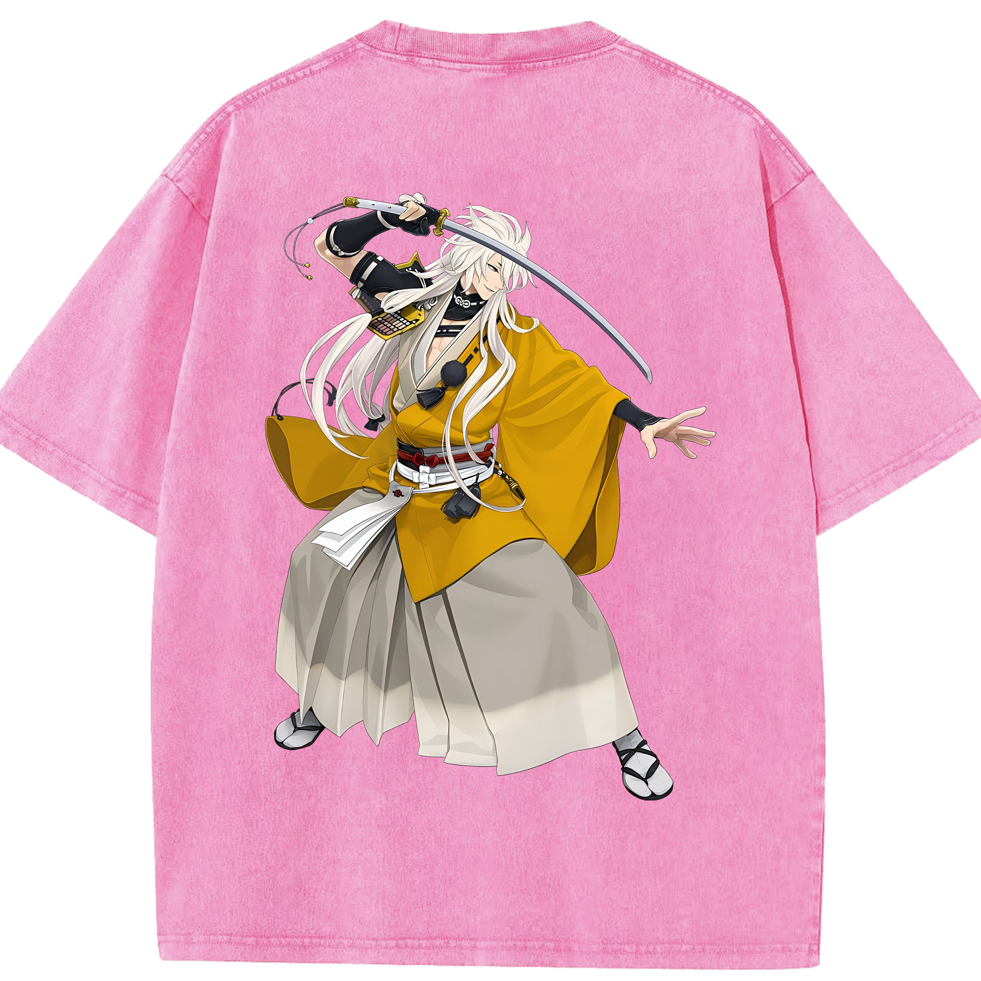（画像用） 刀剣乱舞 Touken Ranbu 綿100% ヴィンテージ風 半袖Tシャツ（背面プリント）